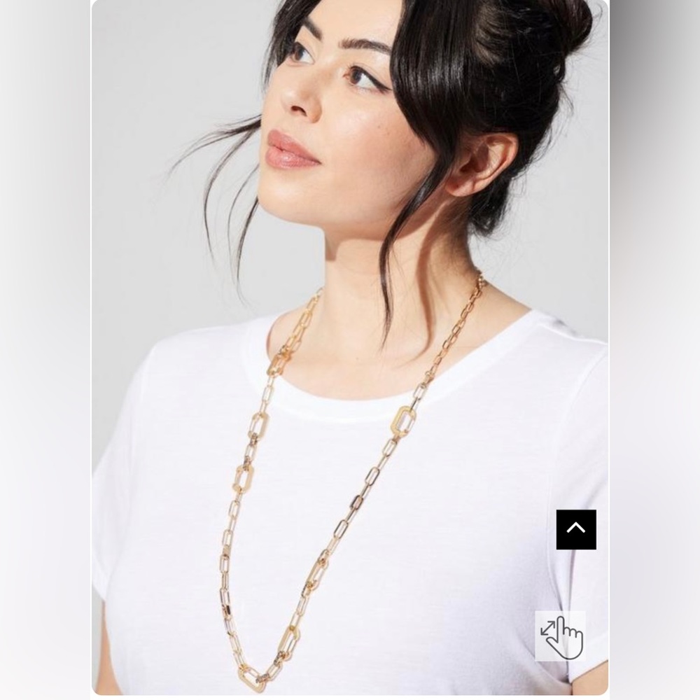 Pave Link Long Necklace